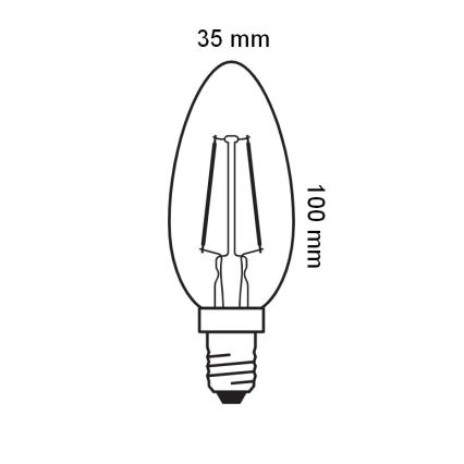 Żarówka LED VINTAGE FILAMENT E14/2,5W/230V 2400K - Osram