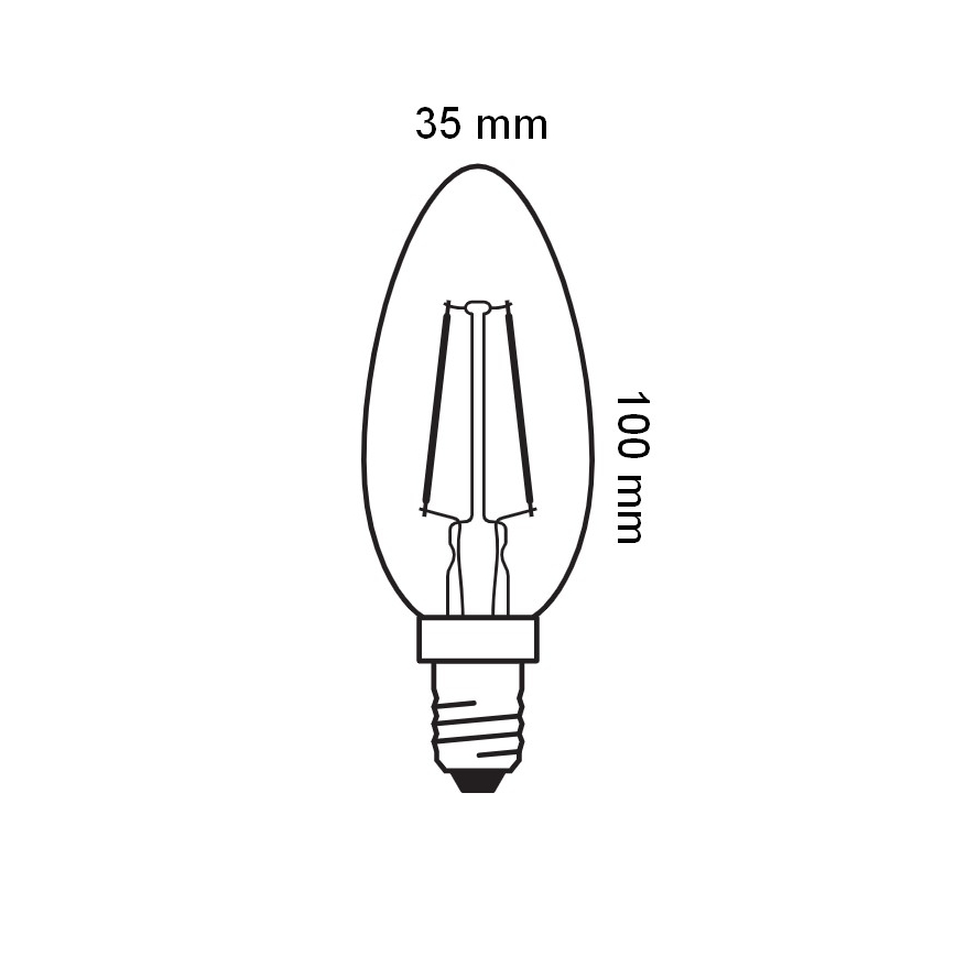 Żarówka LED VINTAGE FILAMENT E14/2,5W/230V 2400K - Osram