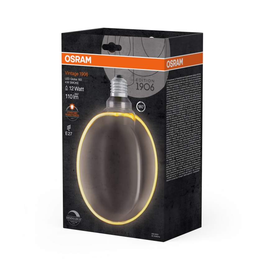 Żarówka LED ściemnialna VINTAGE FILAMENT E27/4W/230V 1800K - Osram