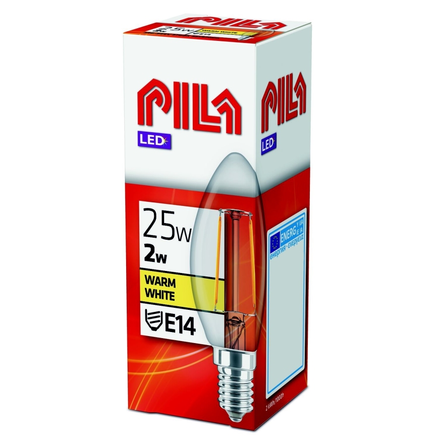 Żarówka LED VINTAGE Philips Pila E14/2W/230V 2700K