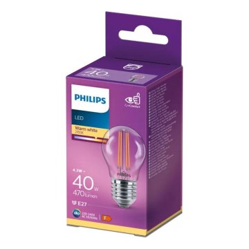 Żarówka LED w stylu vintage Philips P45 E27/4,3W/230V 2700K