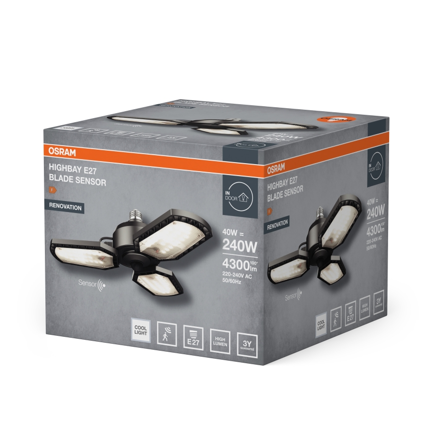 Żarówka LED z czujnikiem HIGHBAY E27/40W/230V 4000K - Osram