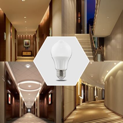Żarówka LED z czujnikiem ruchu i zmierzchu A60 E27/6W/230V 3000K - Aigostar