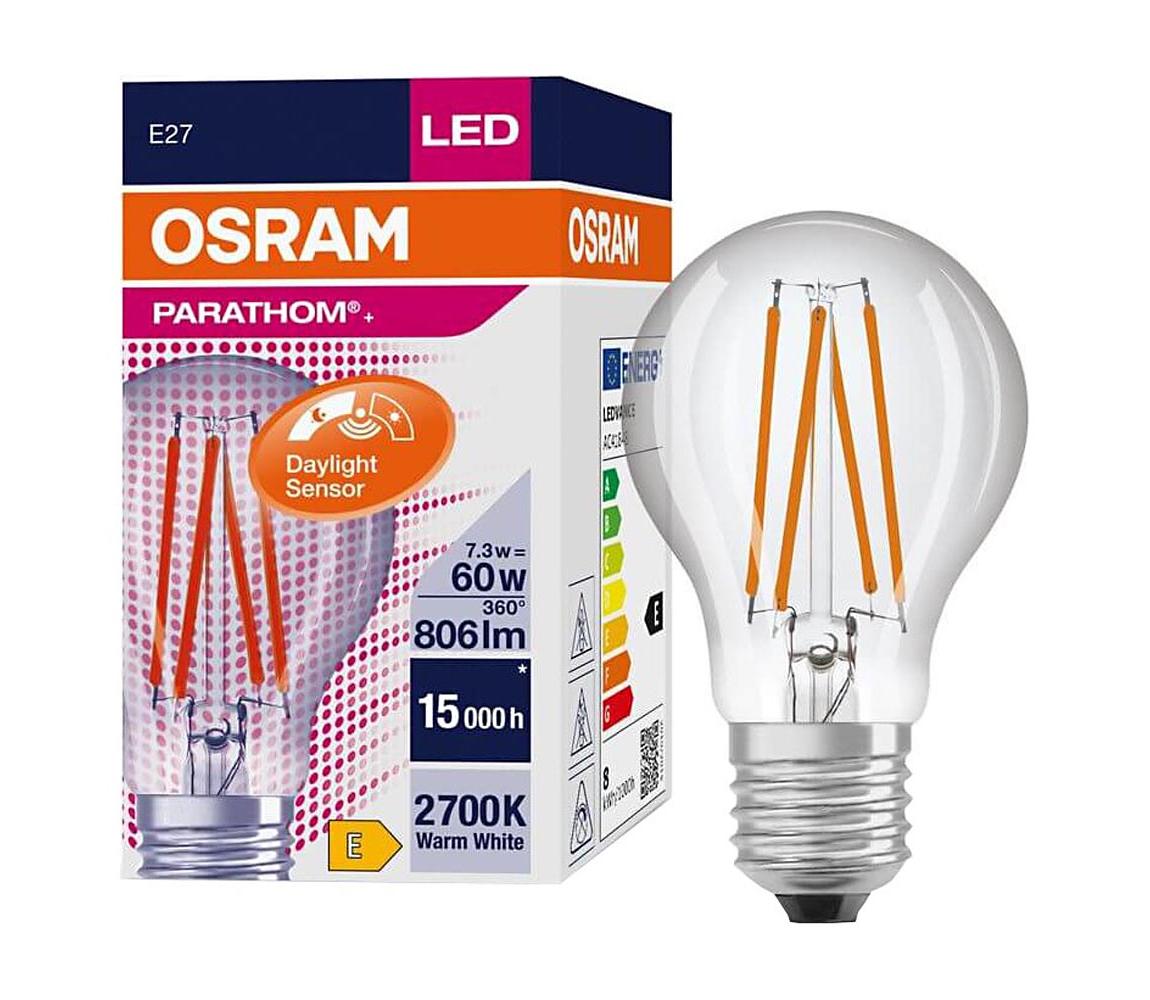 Żarówka LED z czujnikiem zmierzchu CLASSIC FILAMENT A60 E27/7,3W/230V 2700K -Osram
