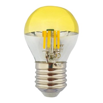 Żarówka LED z lustrzanym kloszem DECOR MIRROR P45 E27/5W/230V 4200K złota