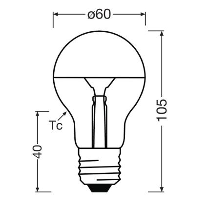 Žarówka LED z lustrzanym wykończeniem SUPERSTAR E27/7W/230V 2700K złota - Osram