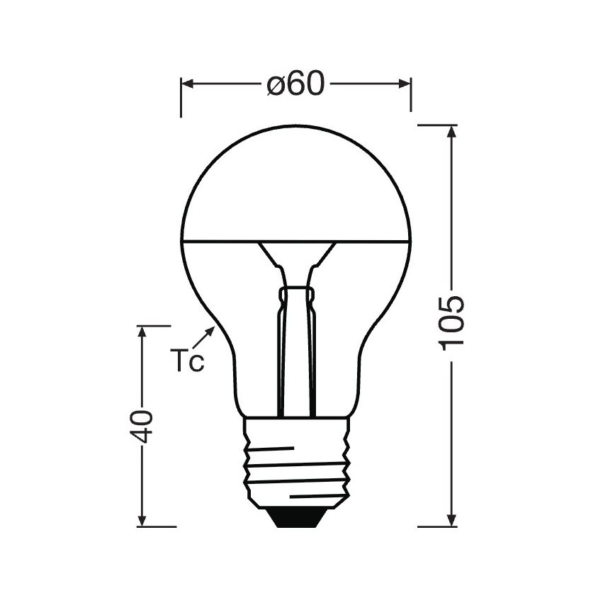 Žarówka LED z lustrzanym wykończeniem SUPERSTAR E27/7W/230V 2700K złota - Osram