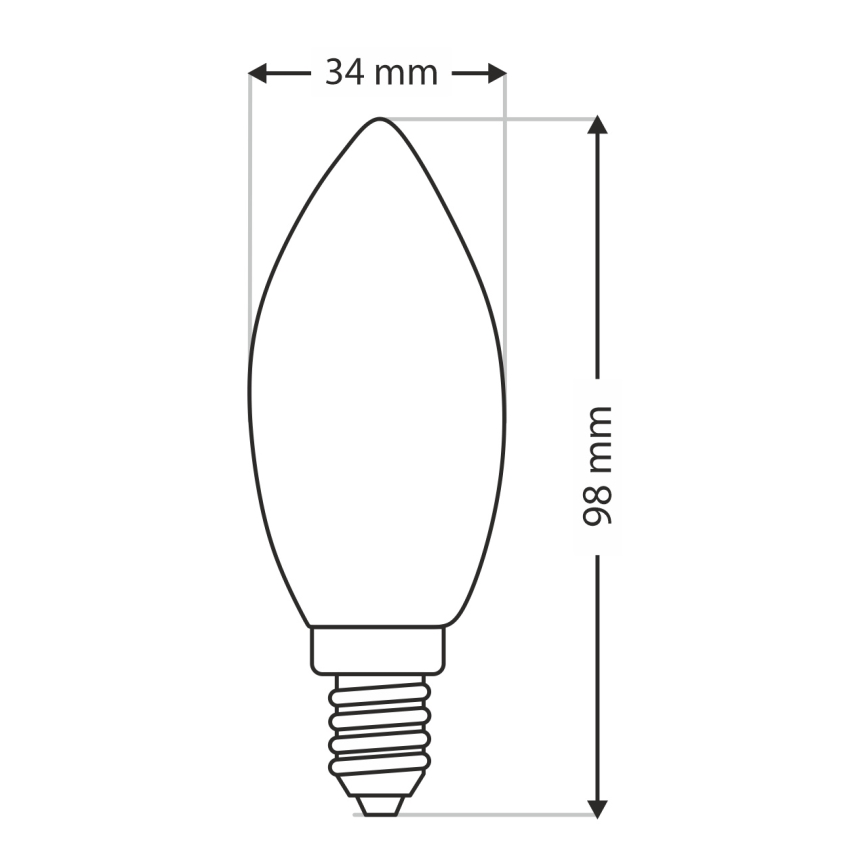 Żarówka przemysłowa C35 E14/40W/230V 2700K