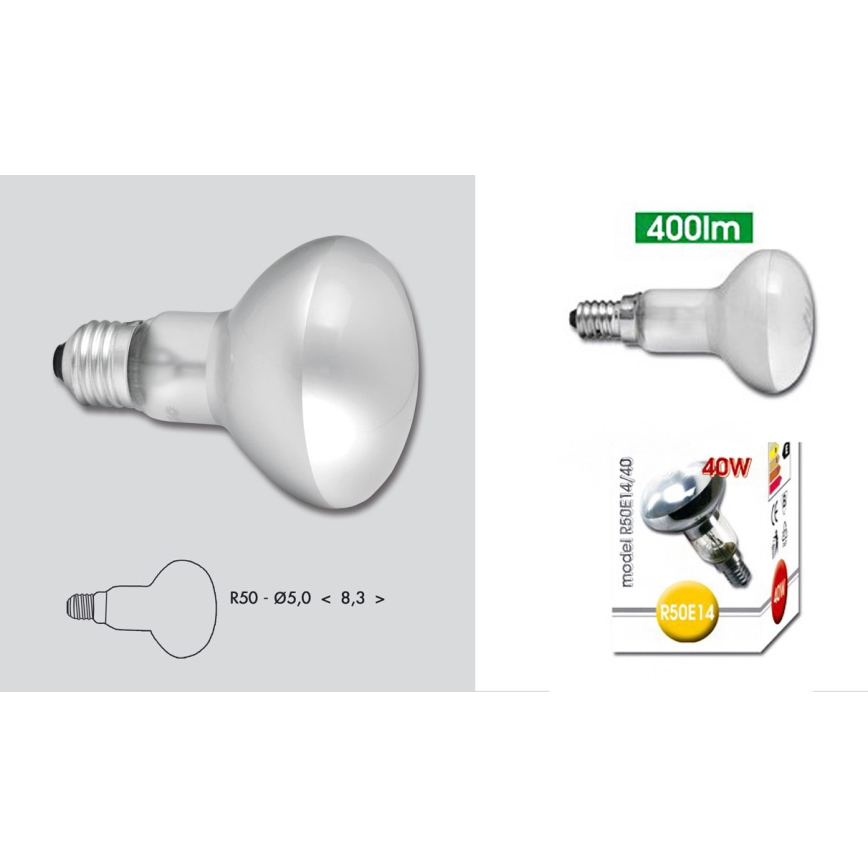 Żarówka przemysłowa E14/40W/230V 2700K - Ecolite
