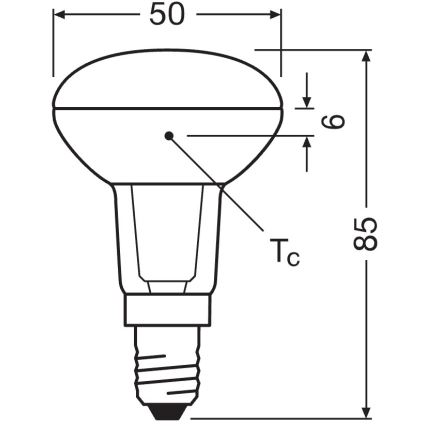 Żarówka reflektorowa LED E14/4,3W/230V 2700K