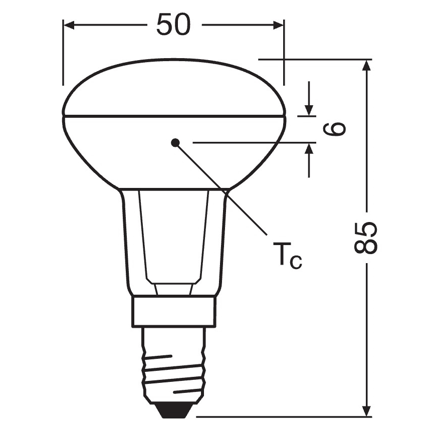 Żarówka reflektorowa LED E14/4,3W/230V 2700K