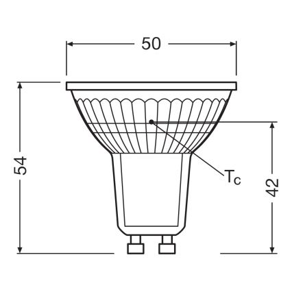 Żarówka reflektorowa LED PAR16 GU10/4,3W/230V 2700K 36° - Ledvance