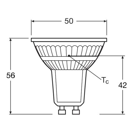 Żarówka reflektorowa LED PAR16 GU10/4,3W/230V 4000K 120° - Ledvance