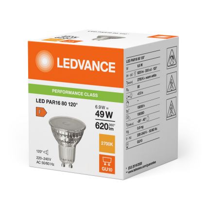 Żarówka reflektorowa LED PAR16 GU10/6,9W/230V 2700K 120° - Ledvance