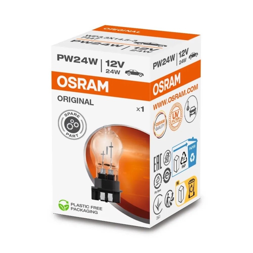 Żarówka samochodowa ORIGINAL WP3.3X14.5-3 PSX PW24W/24W/12V - Osram