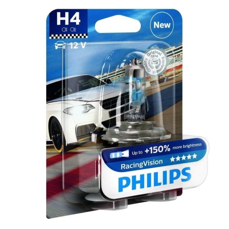 Żarówka samochodowa Philips RACING VISION 12342RVB1 H4 P43t-38/55W/12V