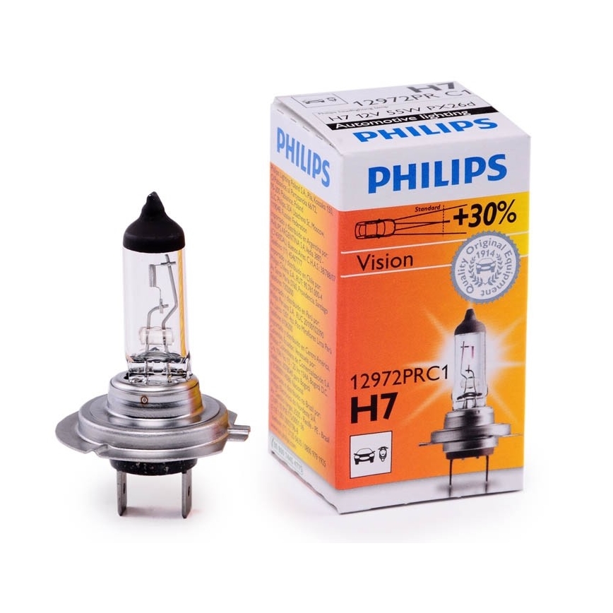 Żarówka samochodowa Philips VISION 12972PRC1 H7 PX26d/55W/12V