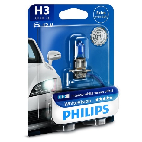Żarówka samochodowa Philips WHITE VISION 12336WHVB1 H3 PK22s/55W/12V