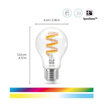 Żarówka ściemnialna LED RGBW A60 E27/6,3W/230V 2200-6500K Wi-Fi - WiZ