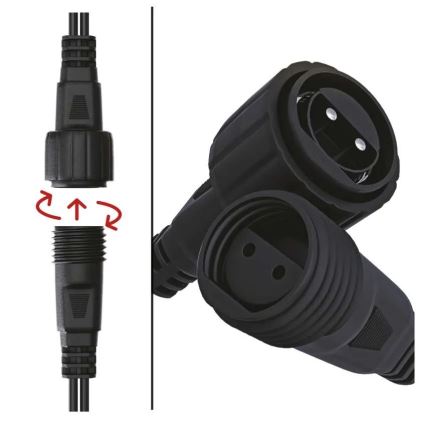 Zasilacz do łączonych łańcuchów świątecznych 12W/230V IP44