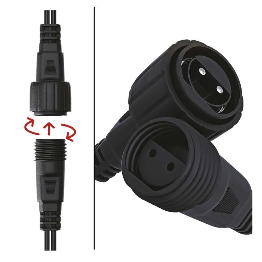 Zasilacz do łączonych łańcuchów świątecznych 12W/230V IP44