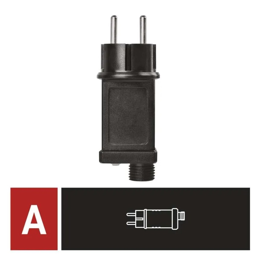 Zasilacz do łączonych łańcuchów świątecznych 12W/230V IP44