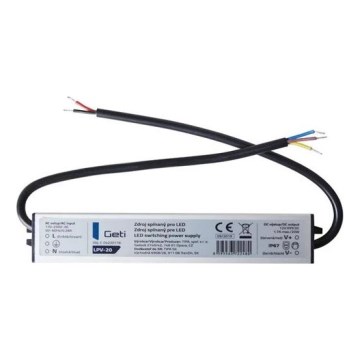 Zasilacz impulsowy do taśm LED 20W/12V IP67