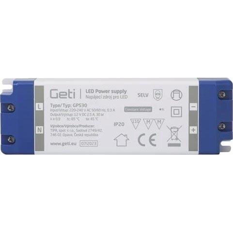 Zasilacz impulsowy do taśm LED 30W/12V IP20