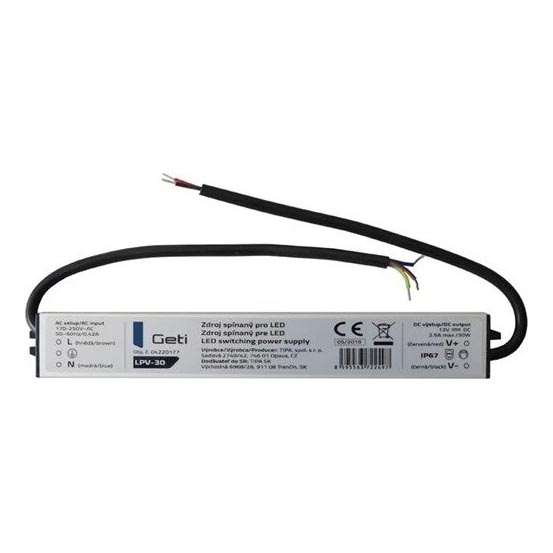 Zasilacz impulsowy do taśm LED 30W/12V IP67