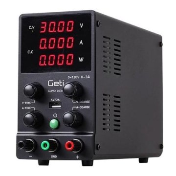 Zasilacz laboratoryjny GETI GLPS1203H 0-120V/0-3A
