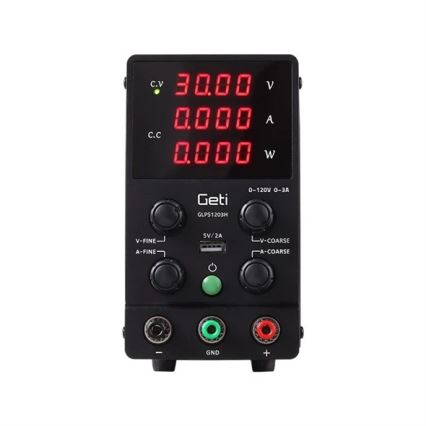 Zasilacz laboratoryjny GETI GLPS1203H 0-120V/0-3A