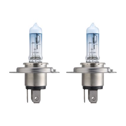 ZASTAW 2x Żarówka samochodowa Philips WHITEVISION 12342WHVSM H4 PX26d/60W/55W/12V