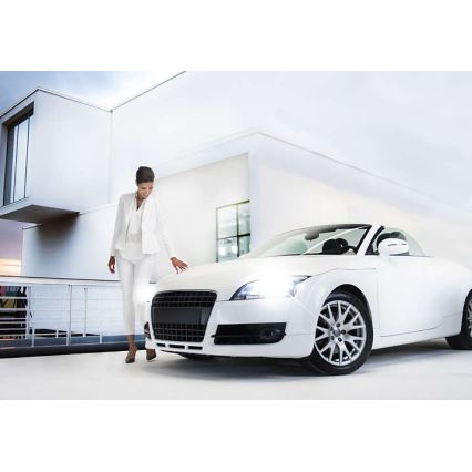 ZASTAW 2x Żarówka samochodowa Philips WHITEVISION 12342WHVSM H4 PX26d/60W/55W/12V