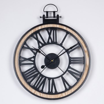 Zegar ścienny 1xAA śr. 40 cm czarny/kremowy