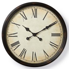 Zegar ścienny 1xAA śr. 50 cm beżowy/czarny