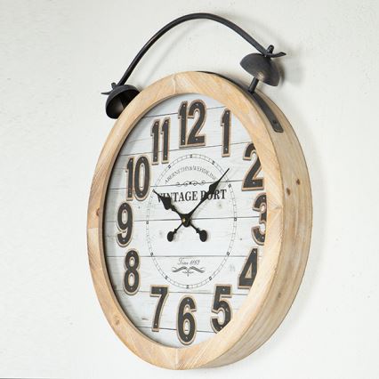Zegar ścienny 1xAA śr. 50 cm beżowy