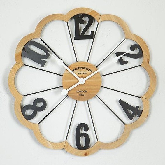 Zegar ścienny 1xAA śr. 60 cm beżowy/czarny