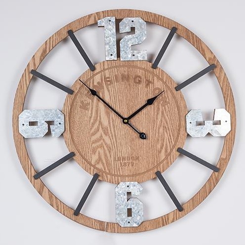 Zegar ścienny 1xAA śr. 60 cm beżowy