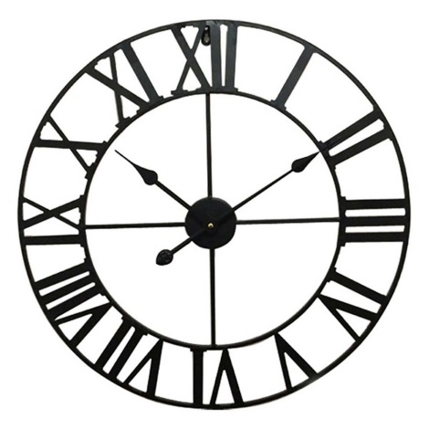Zegar ścienny 1xAA śr. 60 cm czarny