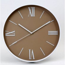 Zegar ścienny 1×AA brązowy/biały