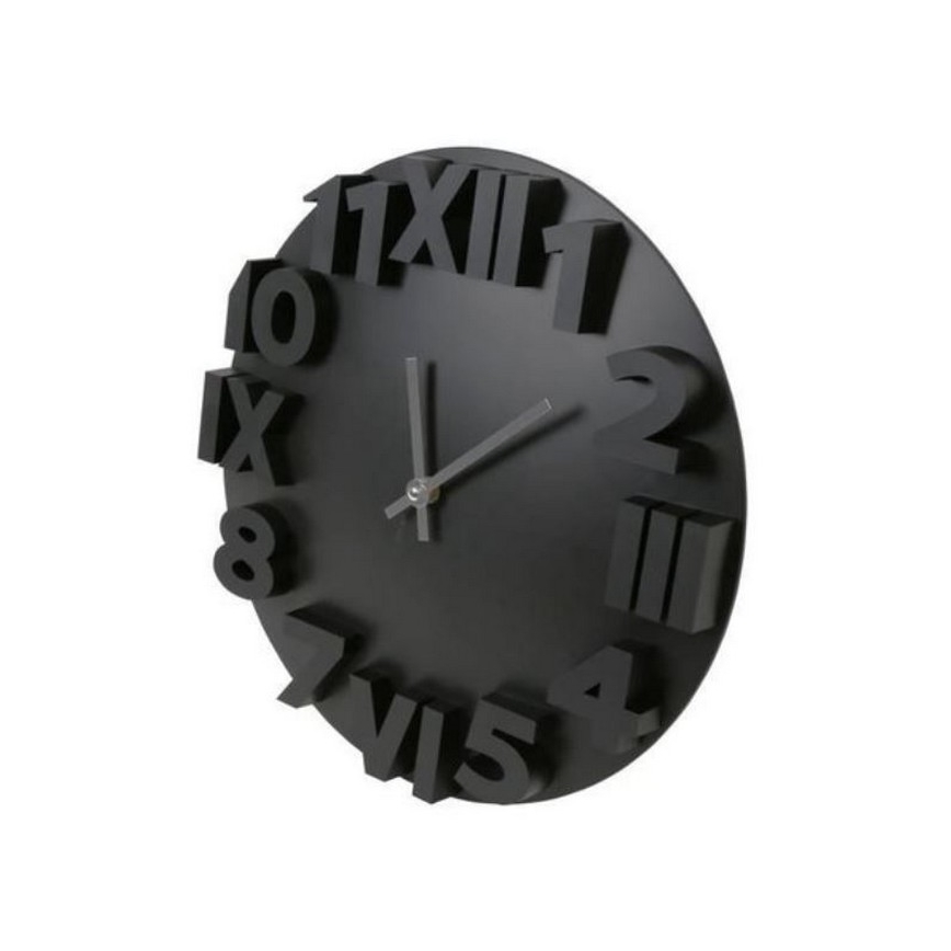 Zegar ścienny 3D design 1xAA czarny