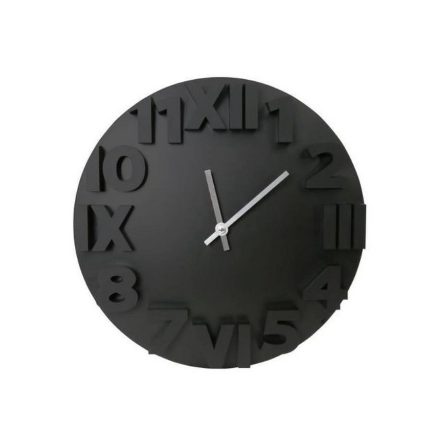 Zegar ścienny 3D design 1xAA czarny
