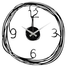 Zegar ścienny 48 cm 1xAA czarny