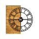 Zegar ścienny 55x58 cm 1xAA drewno/metal