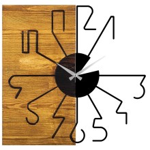 Zegar ścienny 58 cm 1xAA drewno/metal