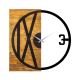 Zegar ścienny 58x58 cm 1xAA drewno/metal