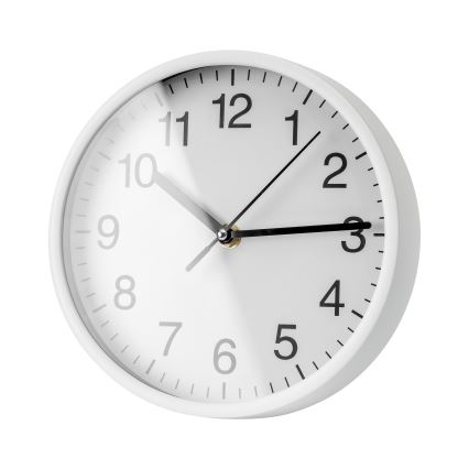Zegar ścienny śr. 20 cm 1xAA biały/czarny