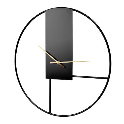 Zegar ścienny śr. 50 cm 1xAA czarny/złoty