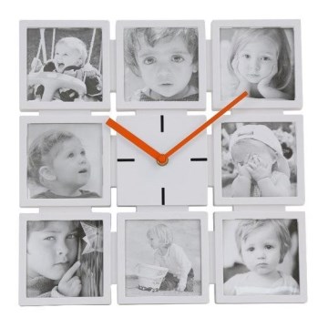 Zegar ścienny z ramkami do zdjęć 1xAA