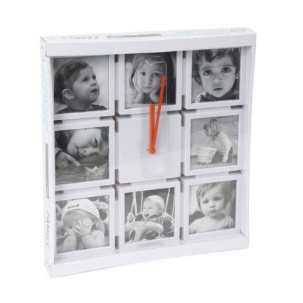 Zegar ścienny z ramkami do zdjęć 1xAA